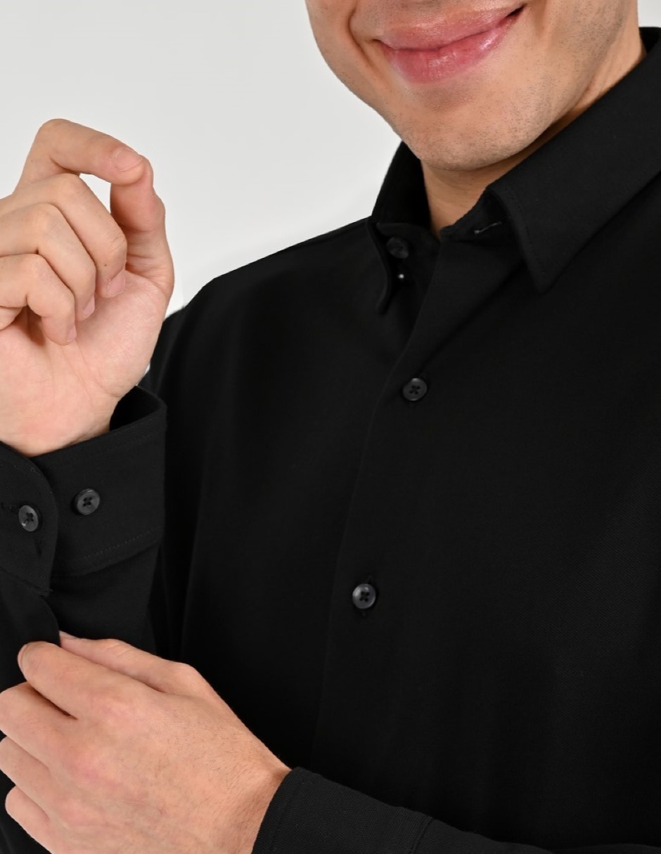 Camisa Casual Otoño Invierno de (si aplica) Algodón y elastano manga Larga para hombre 6