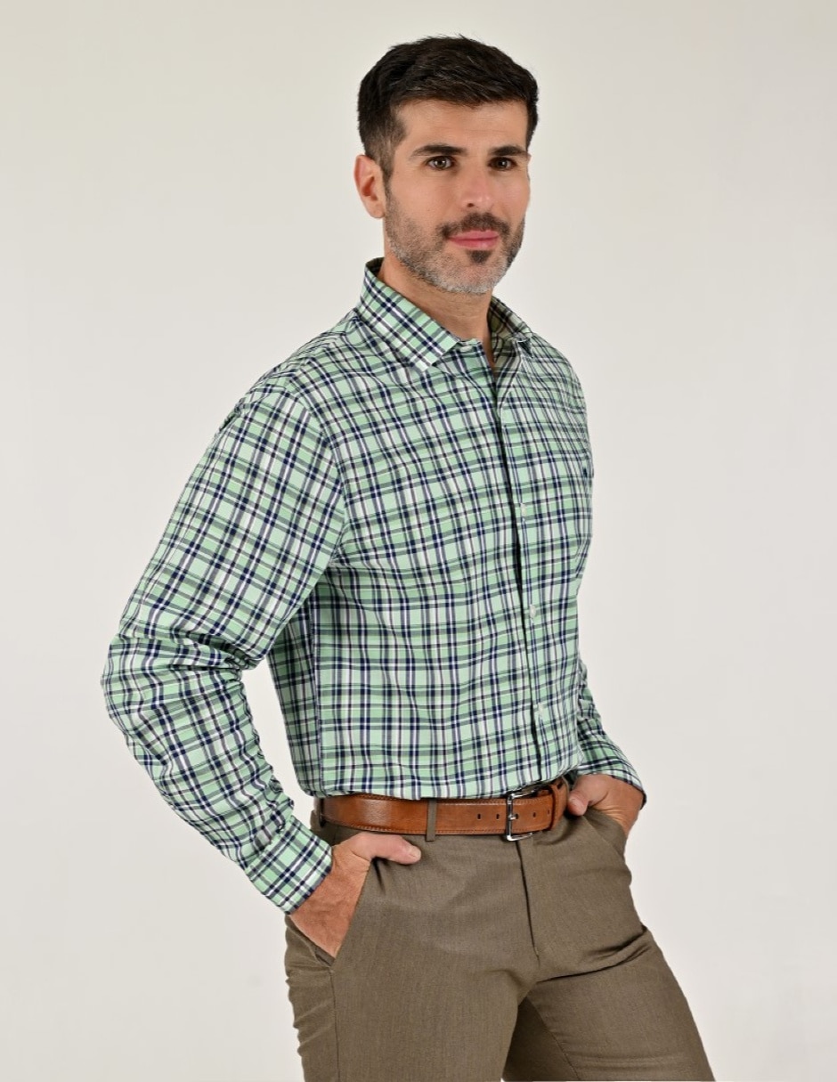 Camisa Casual Otoño Invierno de (si aplica) Algodón manga Larga para hombre 5