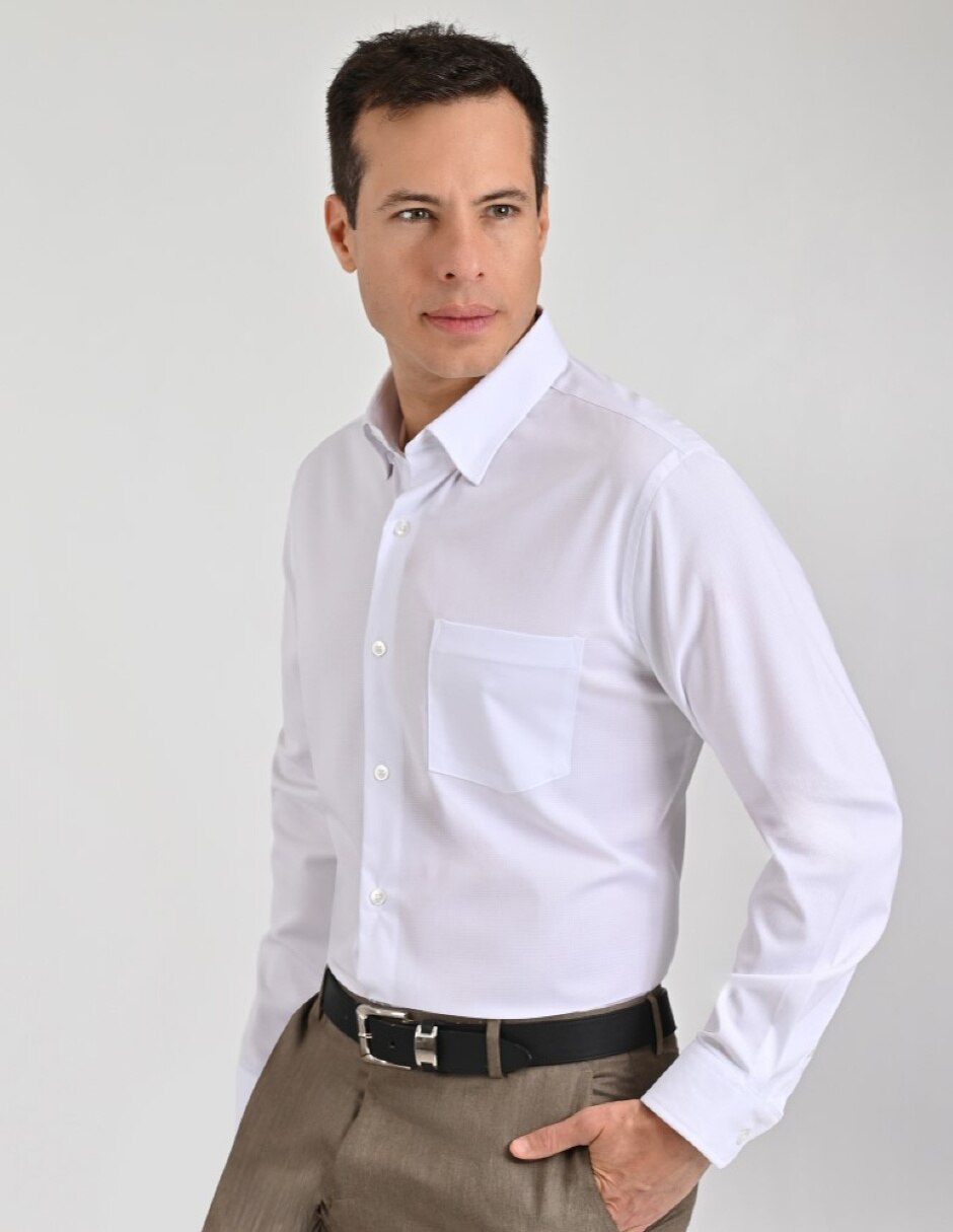 Camisa Casual Otoño Invierno de (si aplica) Mezcla de materiales manga Larga para hombre 2