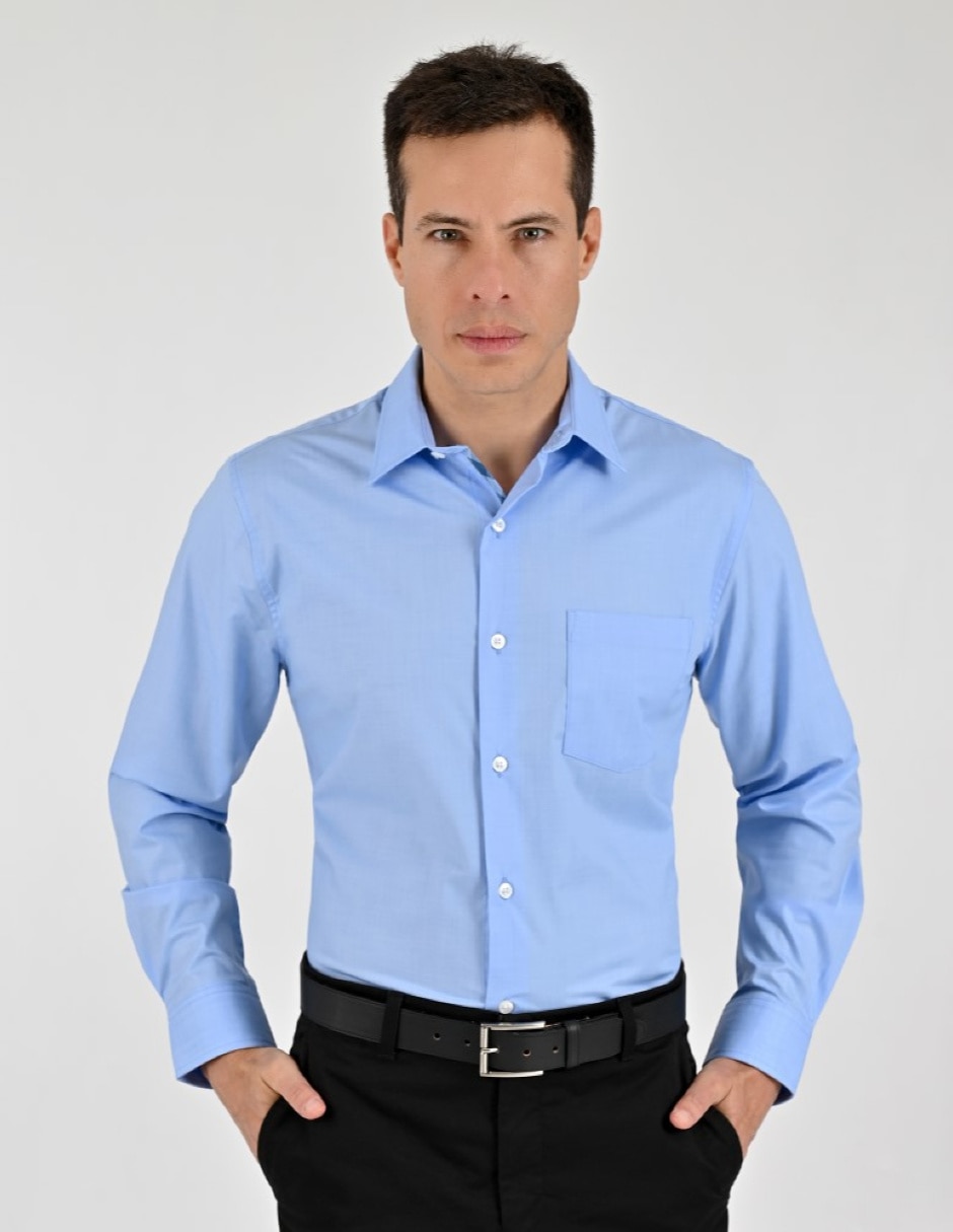 Camisa casual manga larga para hombre