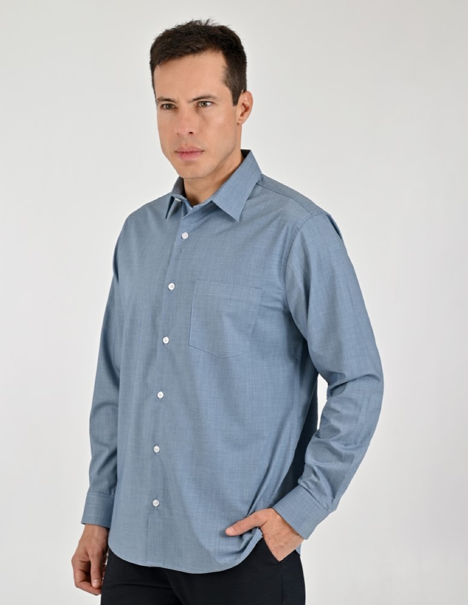 Camisa casual manga larga para hombre 3