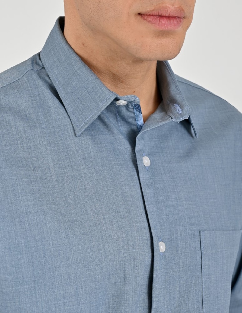 Camisa casual manga larga para hombre 4
