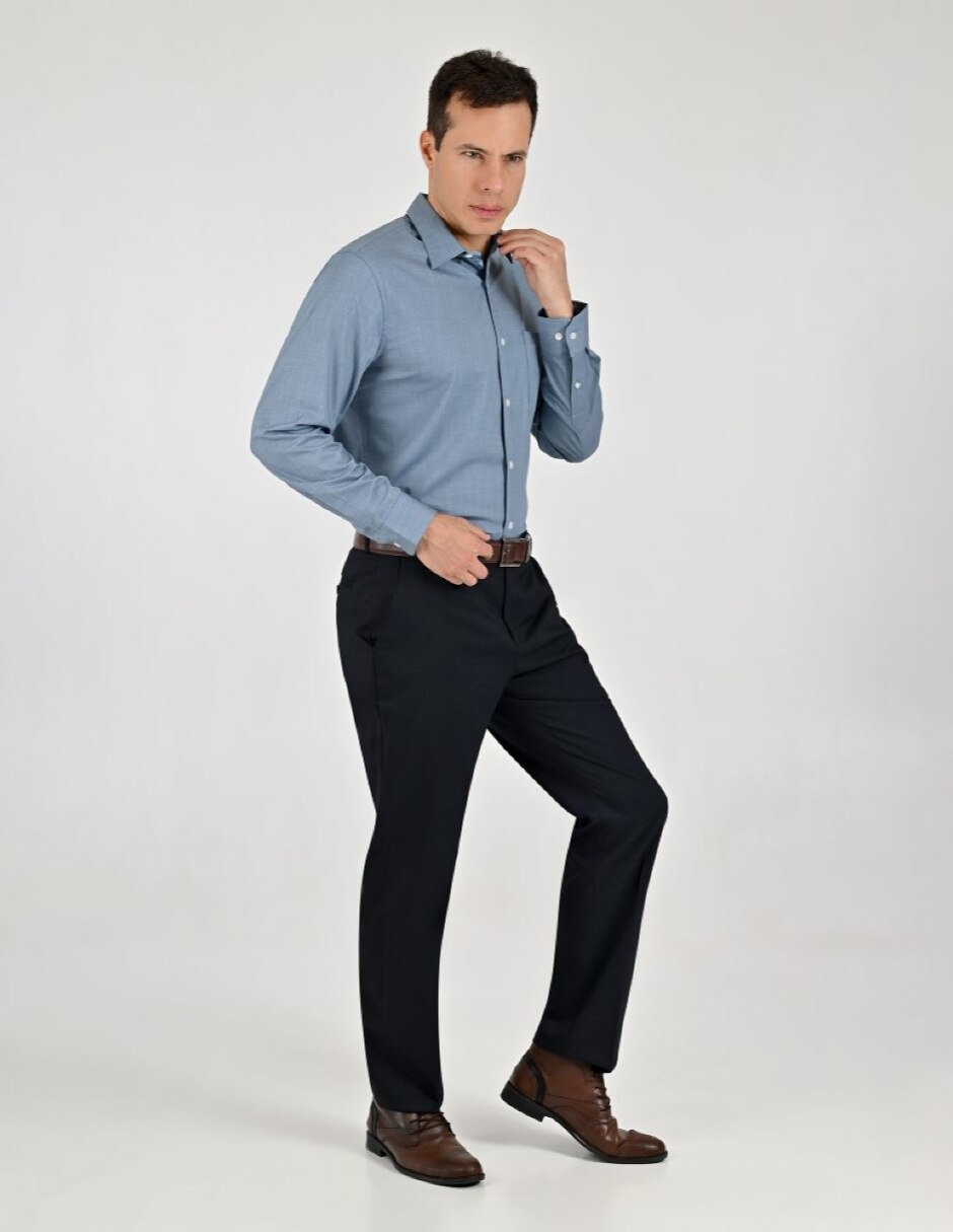 Camisa casual manga larga para hombre 5