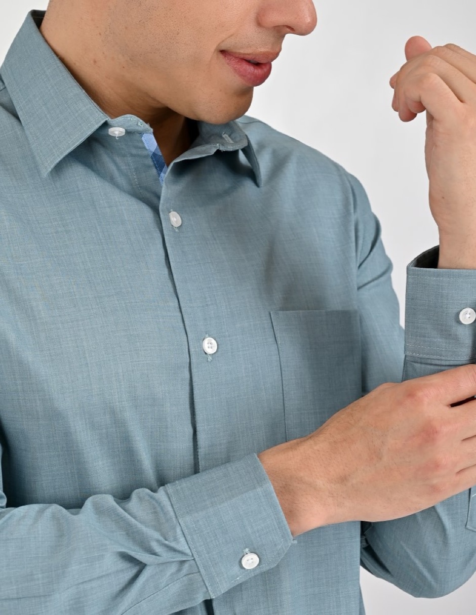 Camisa casual manga larga para hombre 3