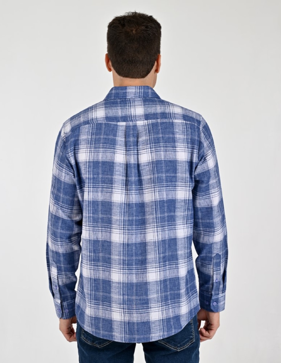 Camisa casual manga larga para hombre 2