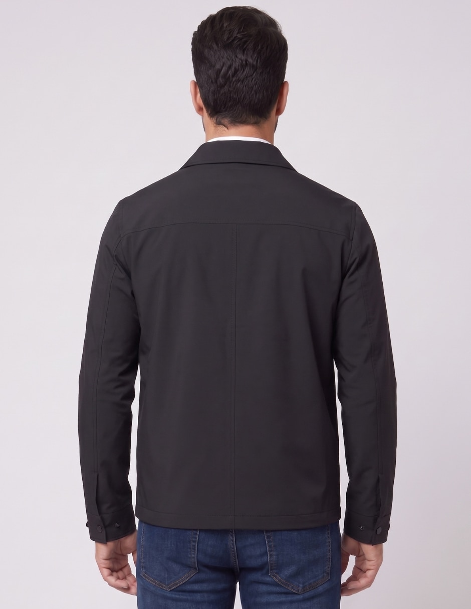 Chamarra casual cuello con cierre para hombre 2