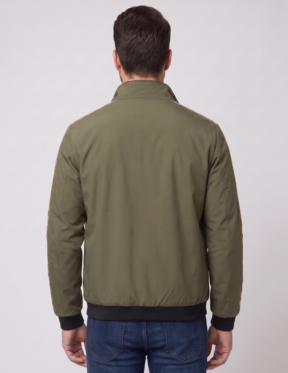 Chamarra bomber cuello con cierre para hombre 2