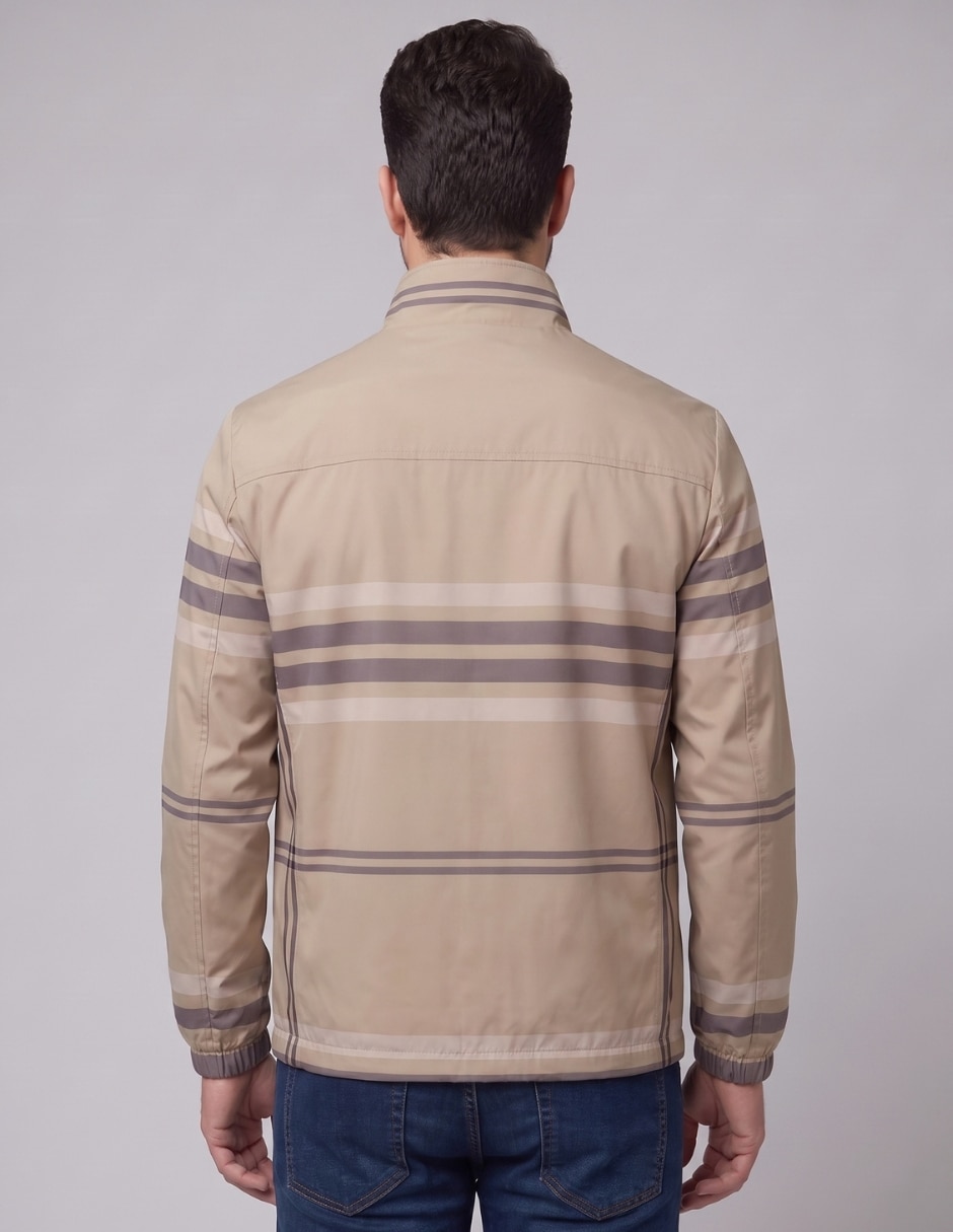 Chamarra casual cuello con cierre para hombre 2