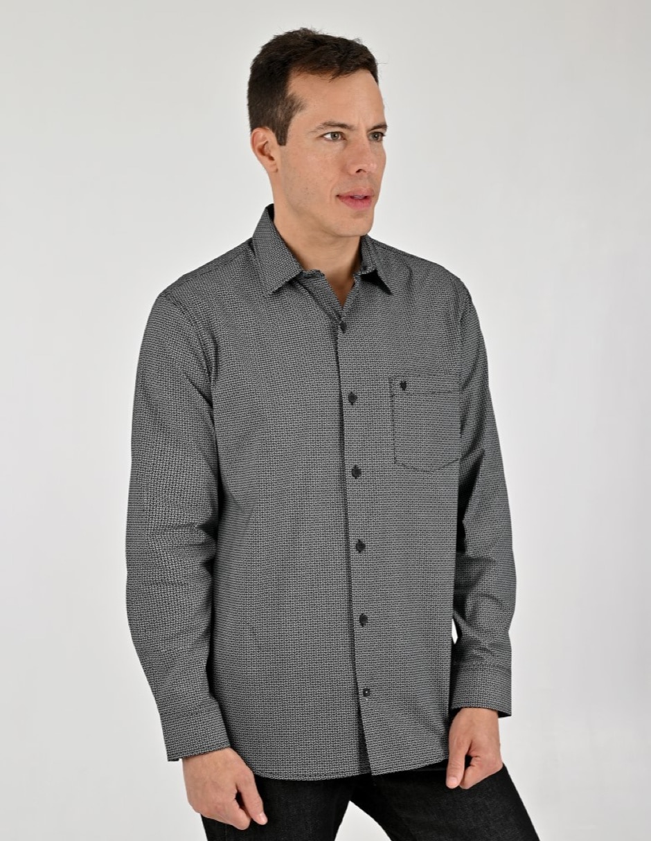 Camisa casual manga larga para hombre 4