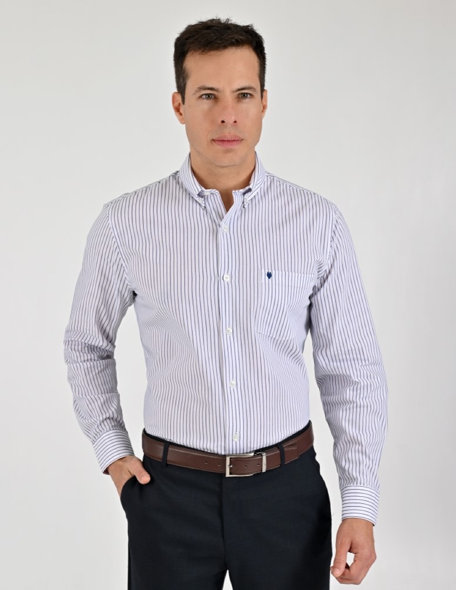 Camisa casual manga larga para hombre