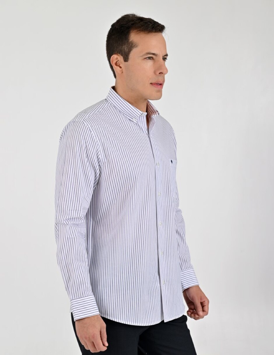Camisa casual manga larga para hombre 5