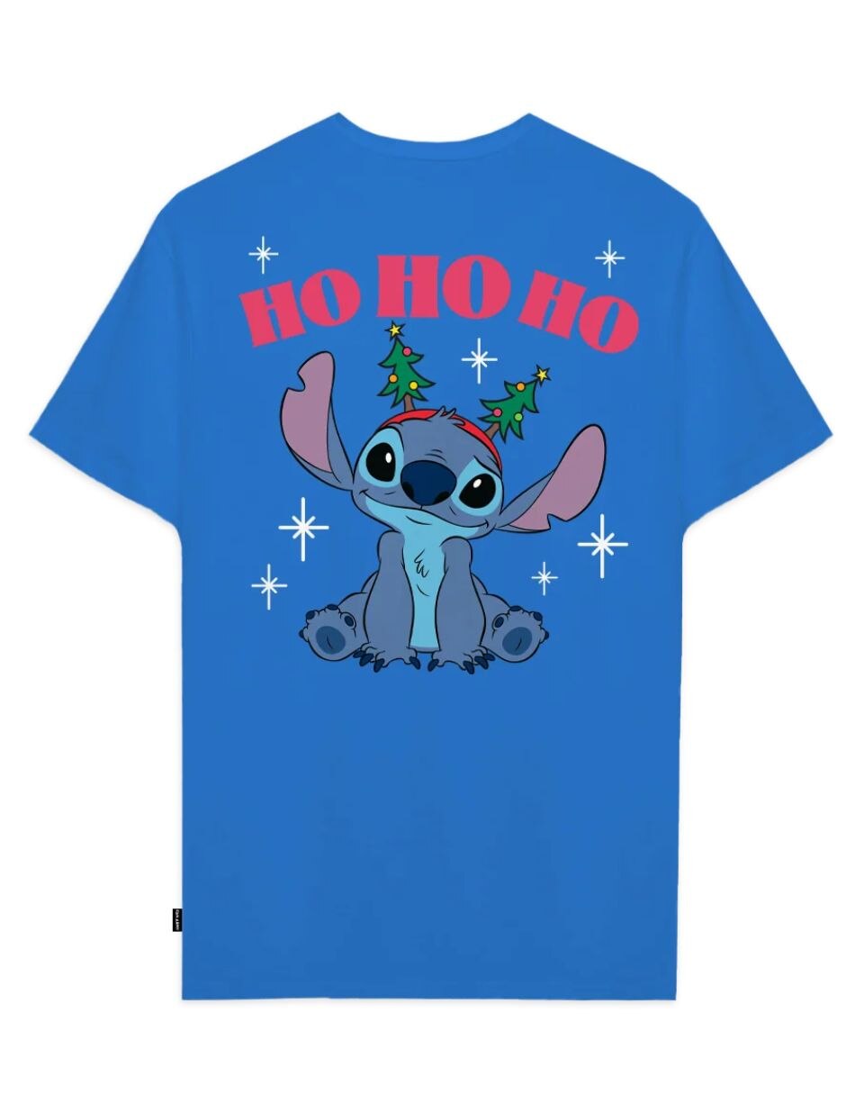 Playera stitch disney original merry & bright cuello redondo para hombre 5