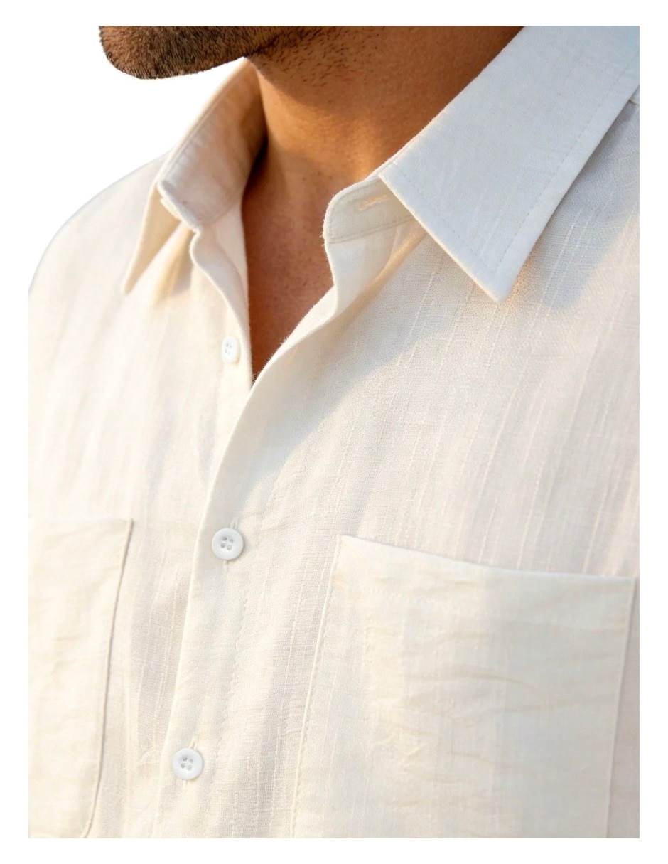 Camisa Casual de (si aplica) Viscosa manga Larga para hombre 4