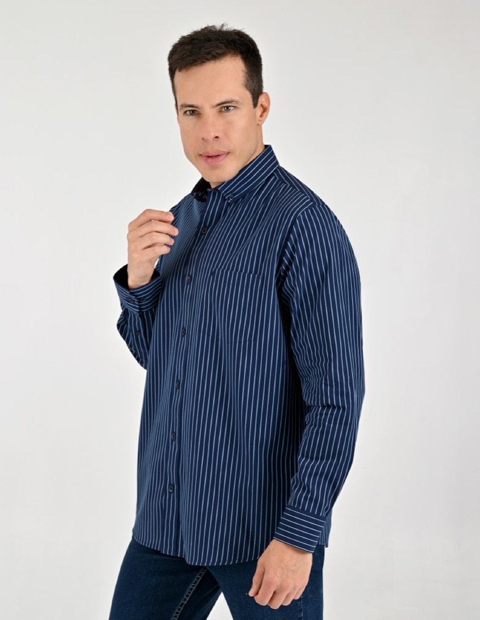 Camisa Casual Otoño Invierno de (si aplica) Algodón manga Larga para hombre 2