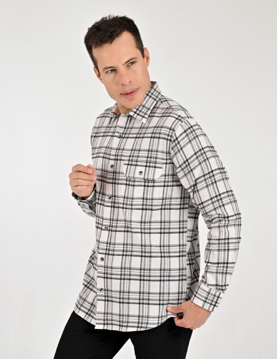 Camisa Casual Otoño Invierno de (si aplica) Algodón manga Larga para hombre 2
