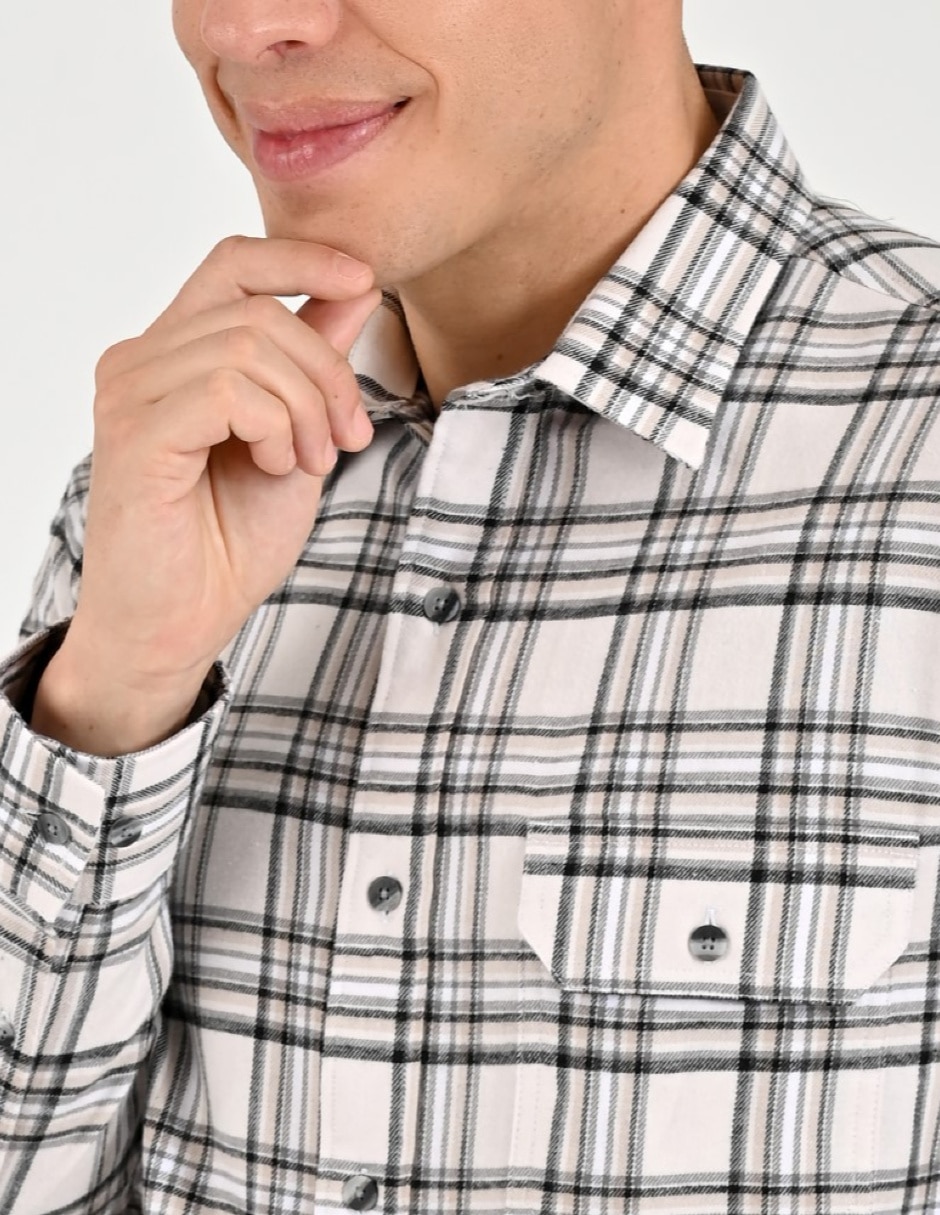 Camisa Casual Otoño Invierno de (si aplica) Algodón manga Larga para hombre 3