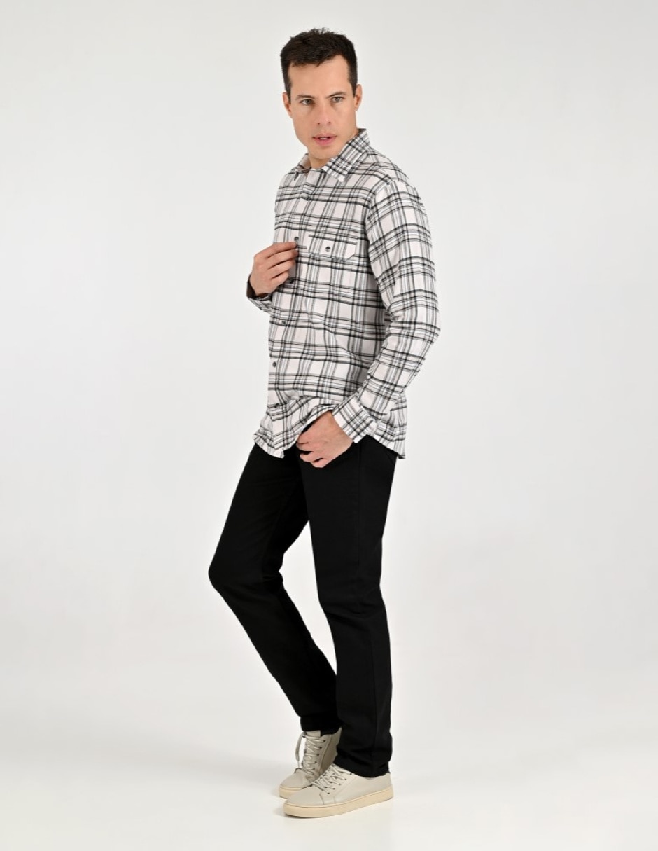 Camisa Casual Otoño Invierno de (si aplica) Algodón manga Larga para hombre 5