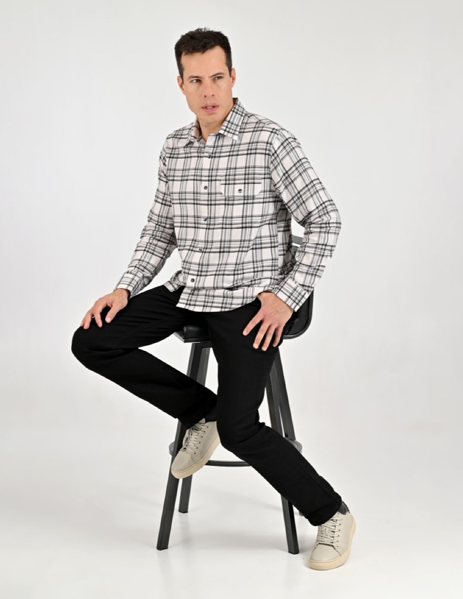 Camisa Casual Otoño Invierno de (si aplica) Algodón manga Larga para hombre 6
