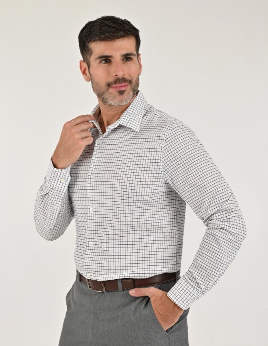 Camisa Casual Otoño Invierno de (si aplica) Poliéster y viscosa manga Larga para hombre 5