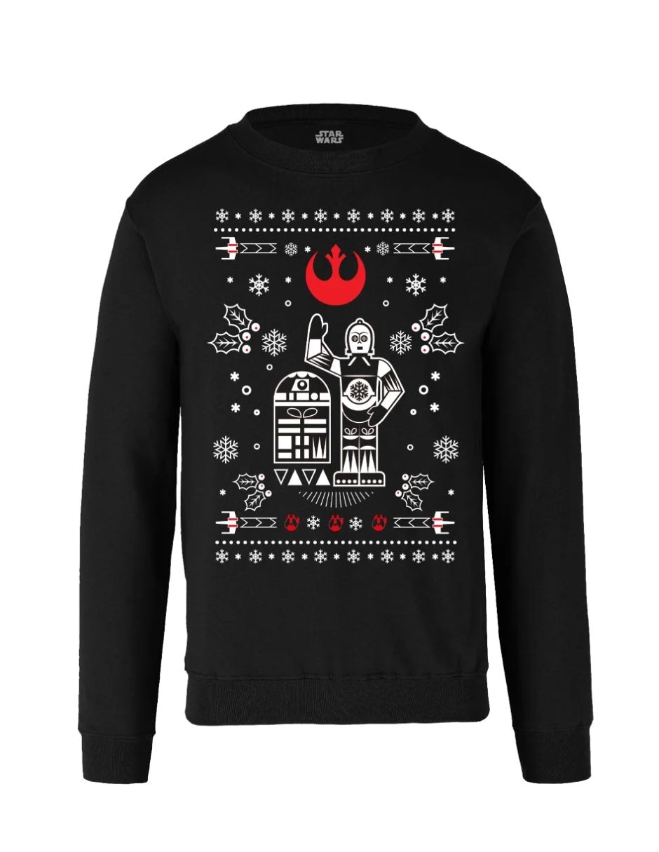 Set sudadera/Sudadera Sudadera Star Wars Hombre Mujer Negro Disney Original R2D2 & C-3PO para hombre 4