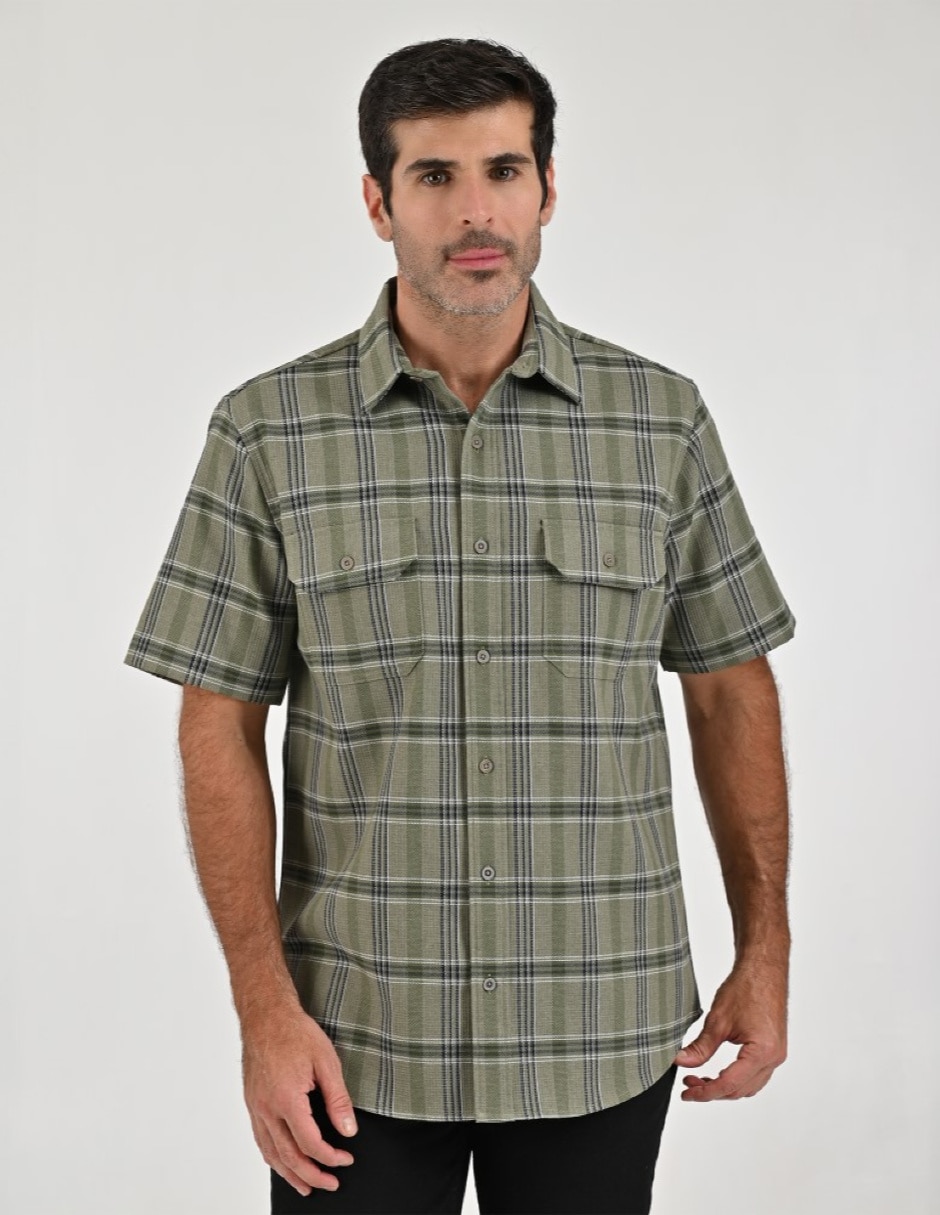 Camisa Casual Otoño Invierno de (si aplica) Poliéster y algodón manga Larga para hombre