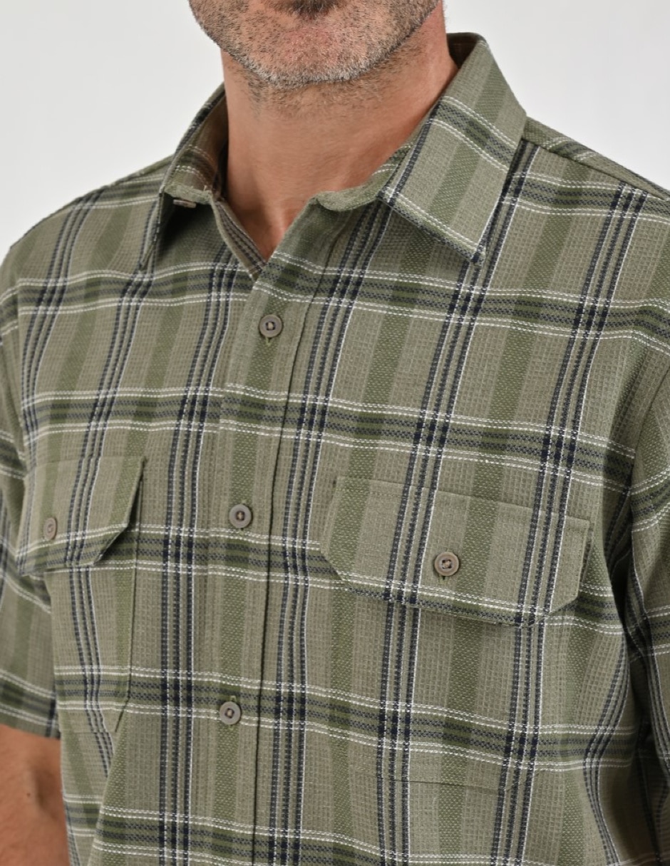 Camisa Casual Otoño Invierno de (si aplica) Poliéster y algodón manga Larga para hombre 2