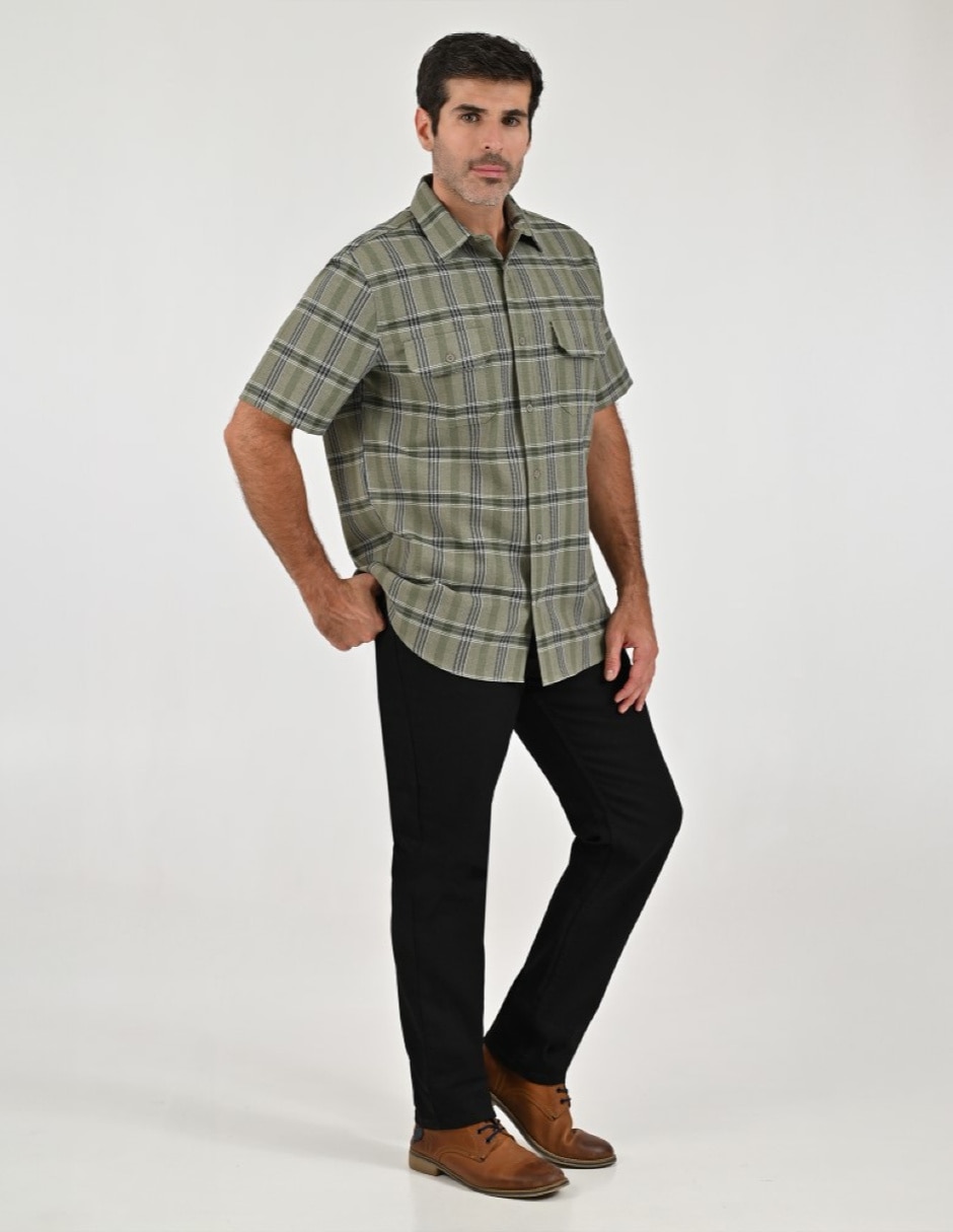 Camisa Casual Otoño Invierno de (si aplica) Poliéster y algodón manga Larga para hombre 5