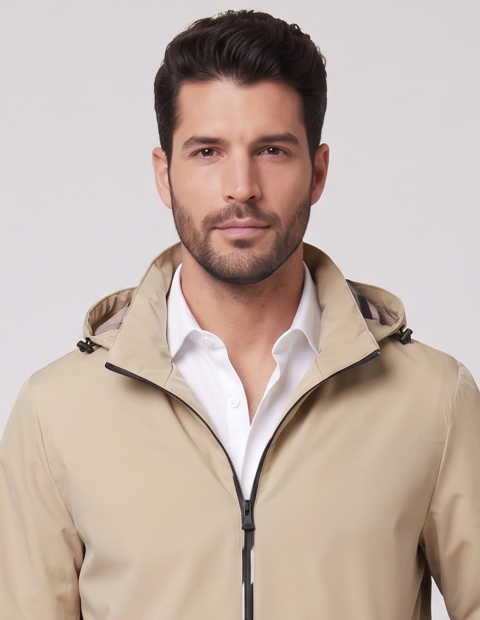 Chamarra Casual No de Algodón y poliéster Con capucha para hombre 2