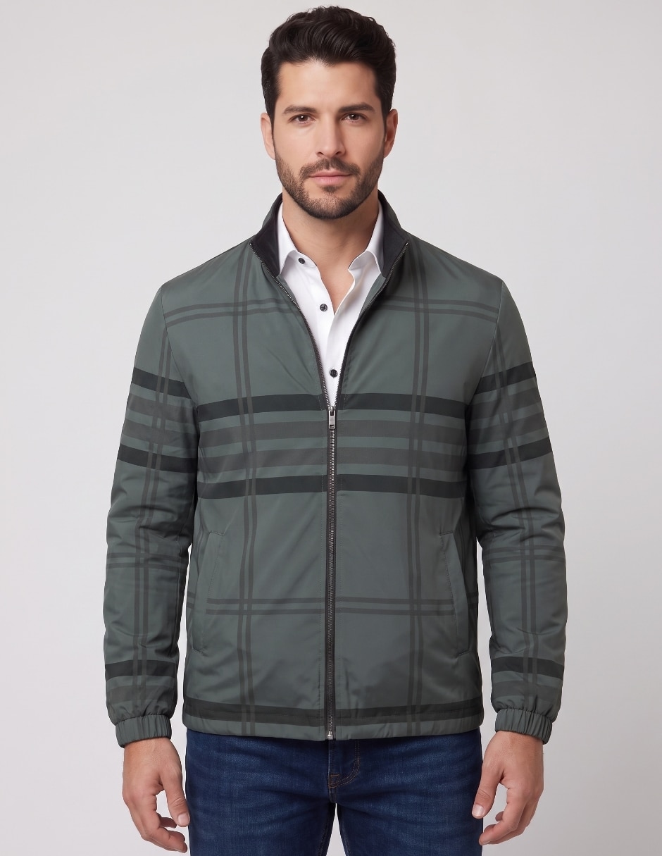 Chamarra Casual No de Algodón y poliéster Cuello con cierre para hombre Chamarra Casual No de Algodón y poliéster Cuello con cierre para hombre