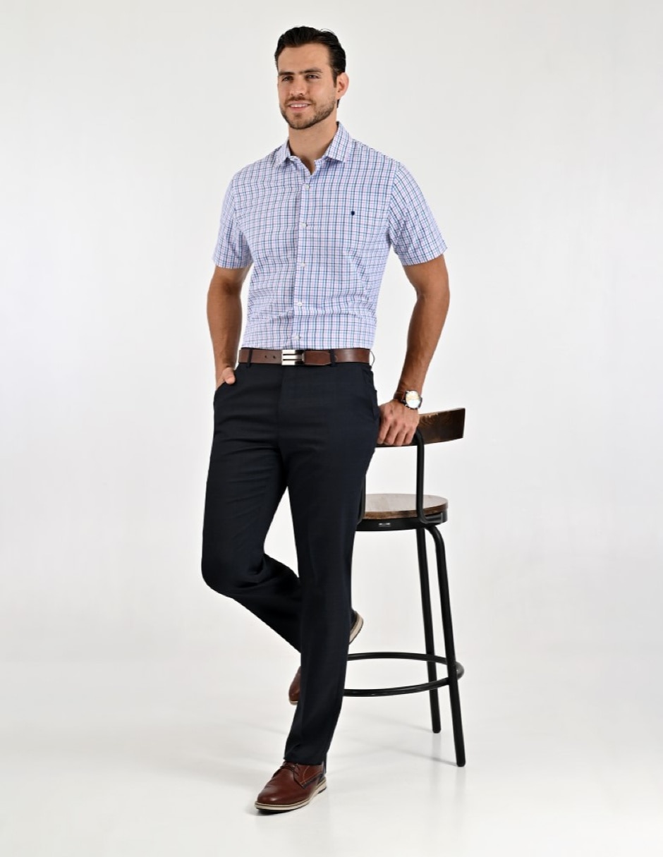Camisa casual manga corta para hombre 4