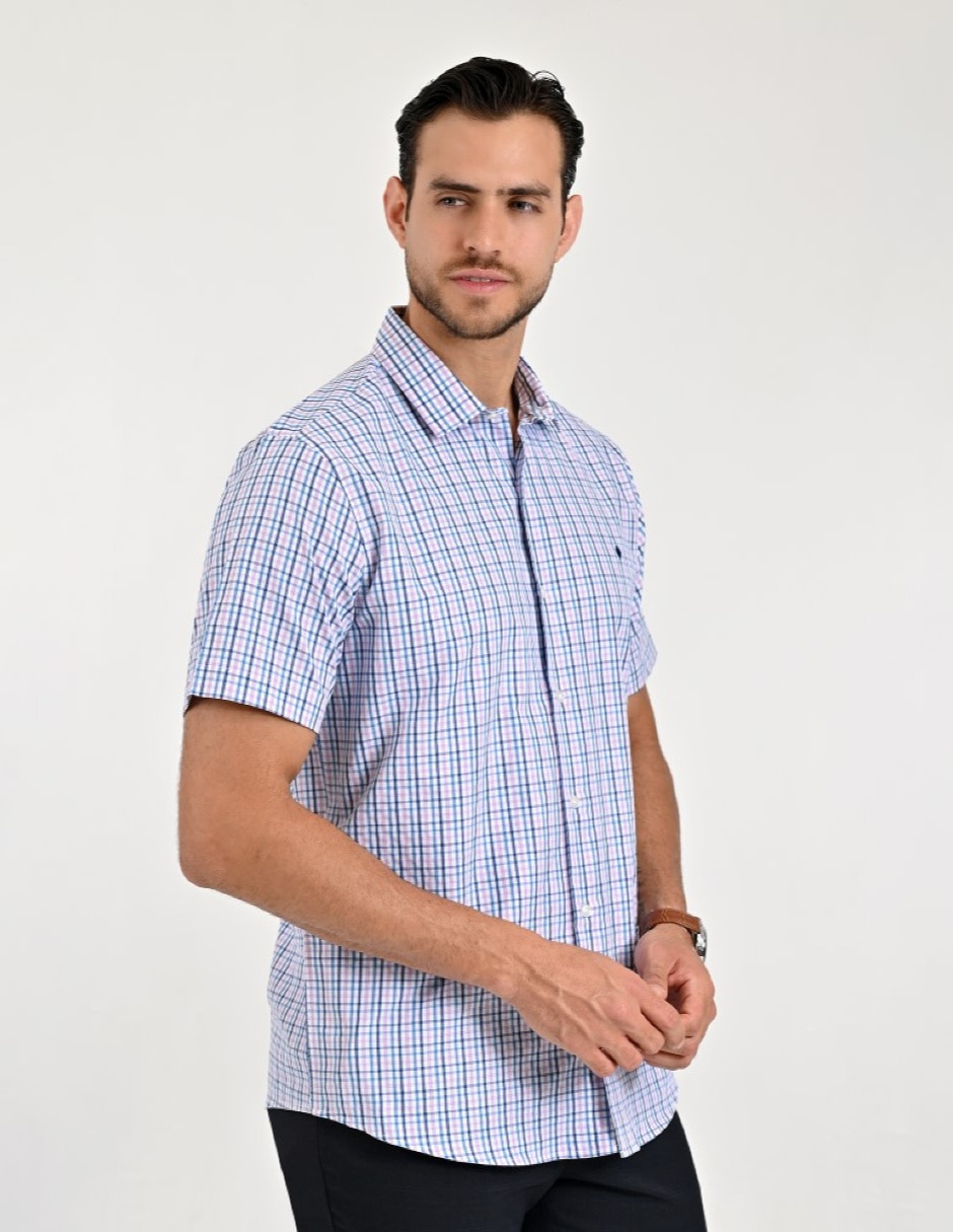 Camisa casual manga corta para hombre 6