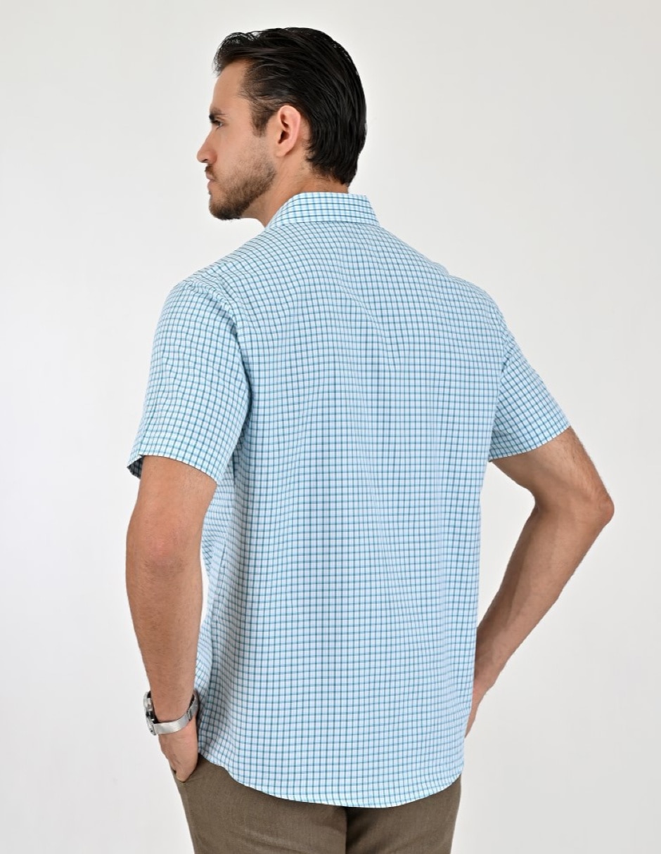 Camisa casual manga corta para hombre 4