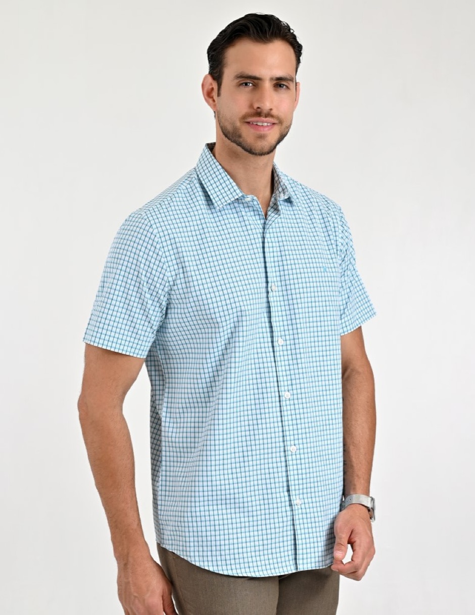 Camisa casual manga corta para hombre 5