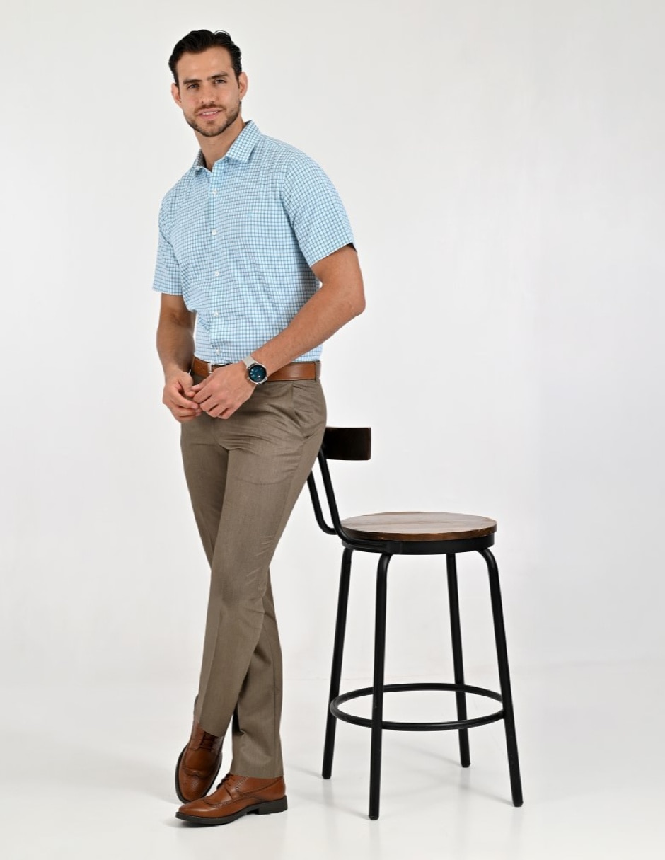 Camisa casual manga corta para hombre 6