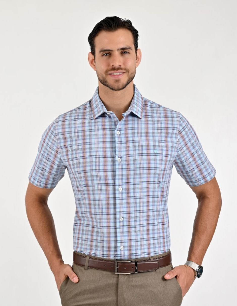 Camisa casual manga corta para hombre