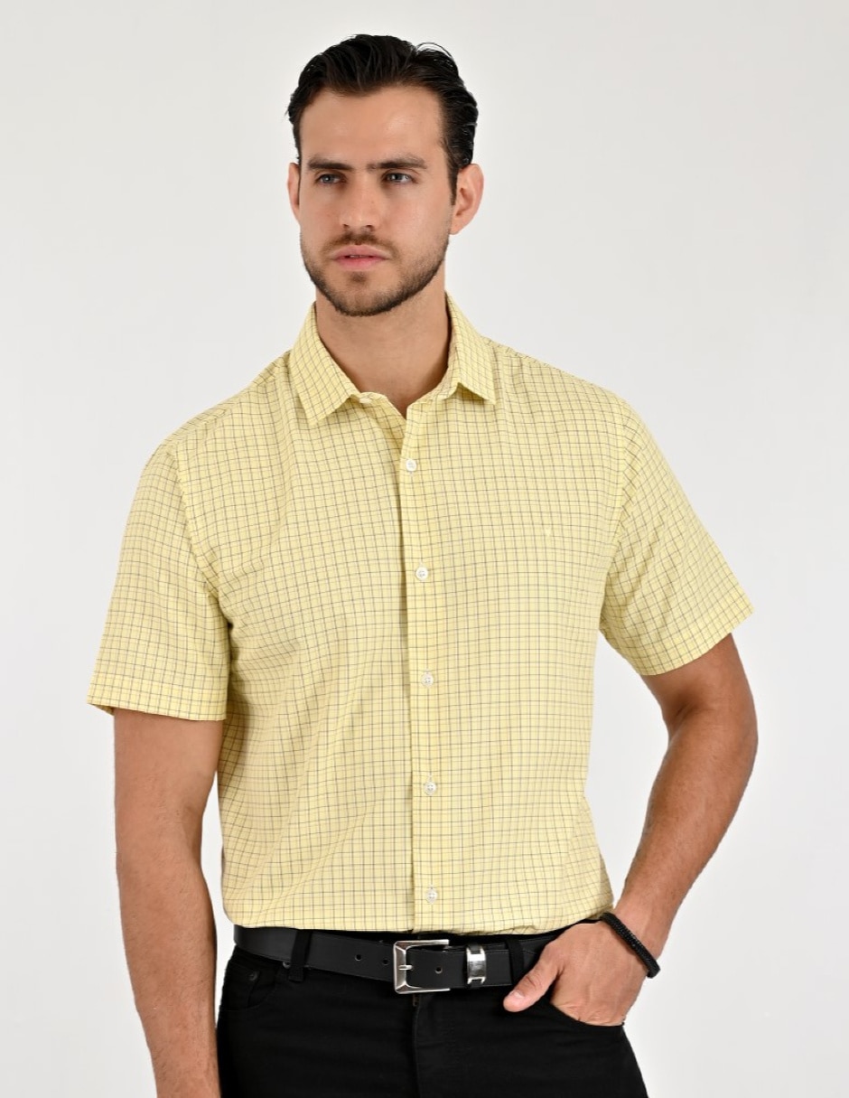 Camisa casual manga corta para hombre