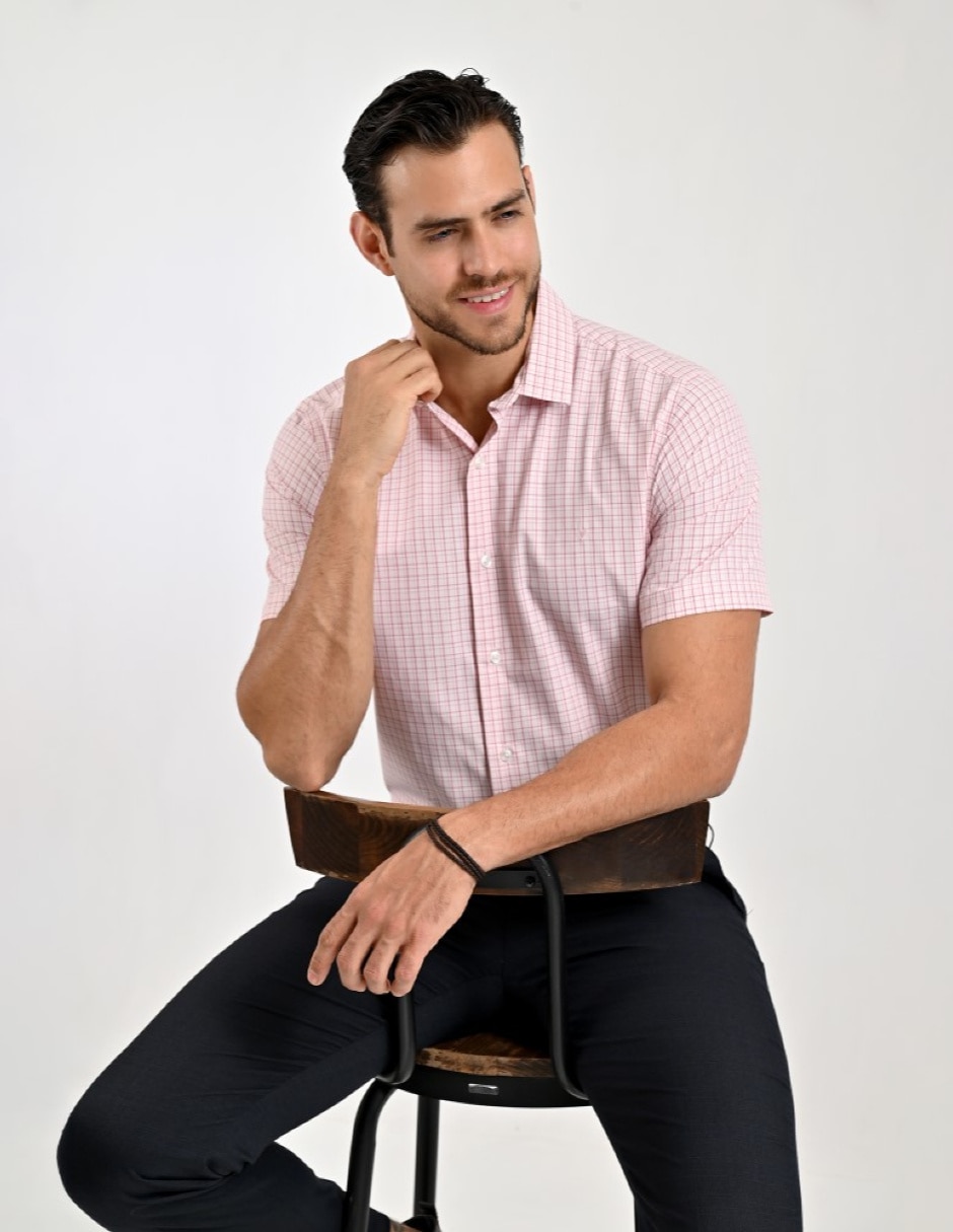 Camisa casual manga corta para hombre 4