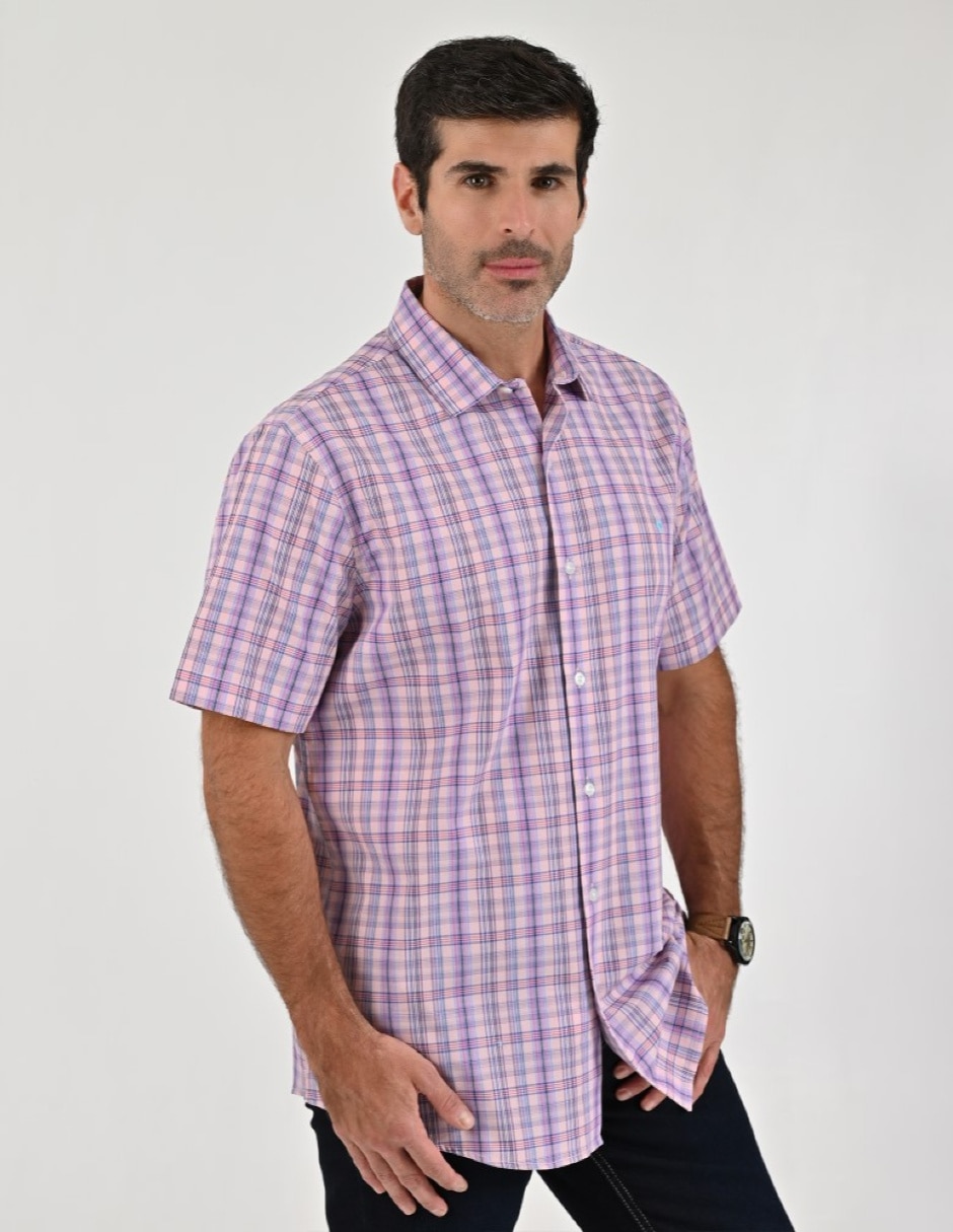 Camisa casual manga corta para hombre 5