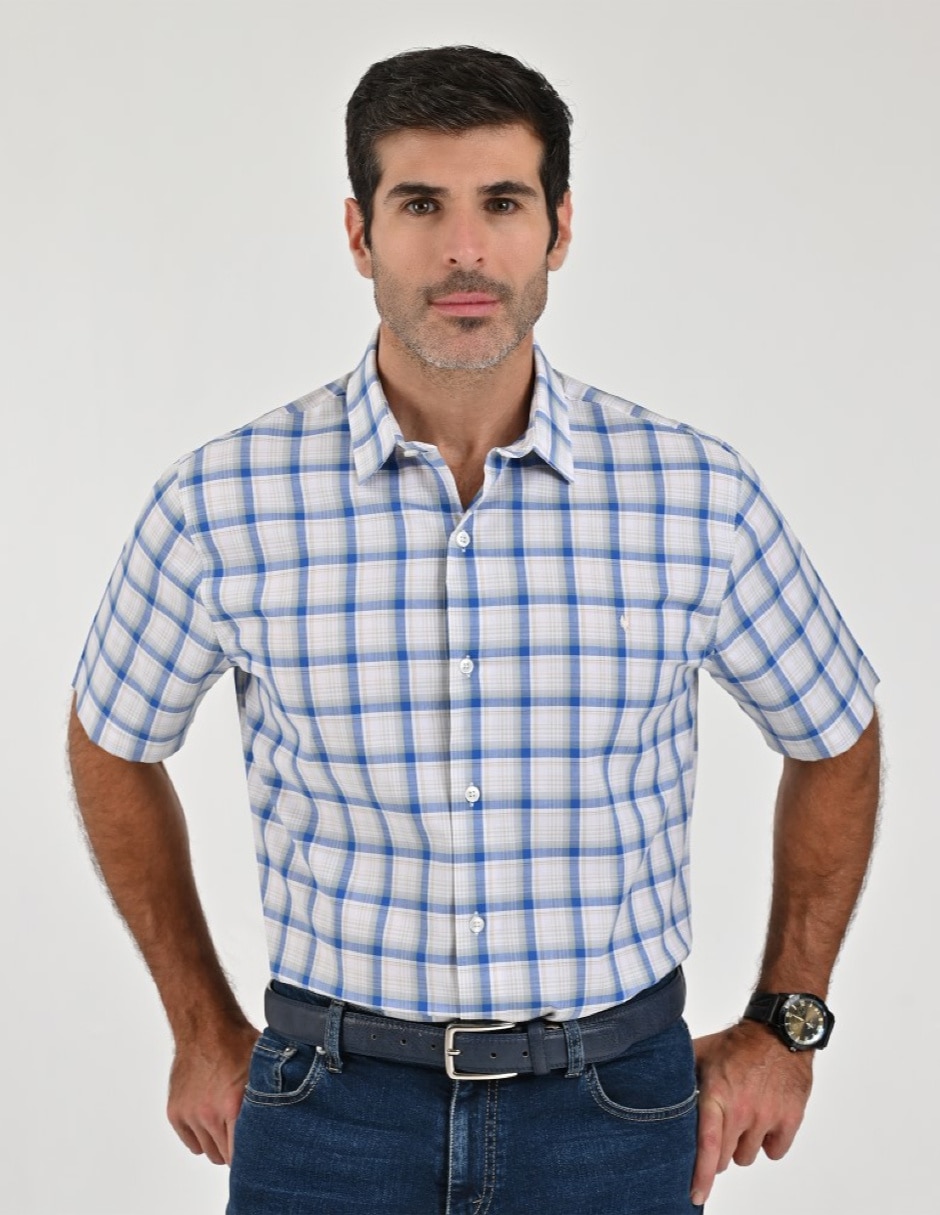 Camisa casual manga corta para hombre