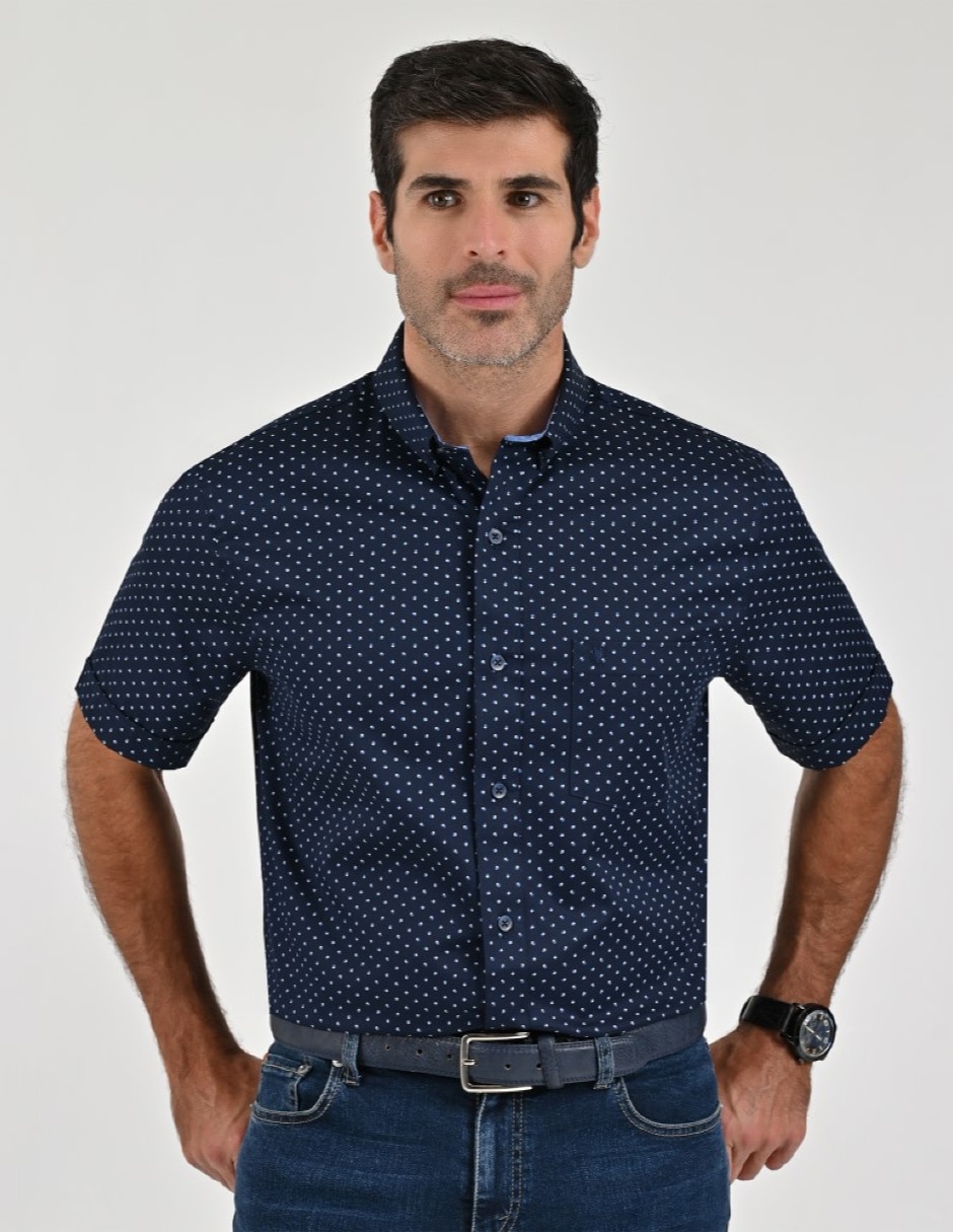 Camisa casual manga corta para hombre
