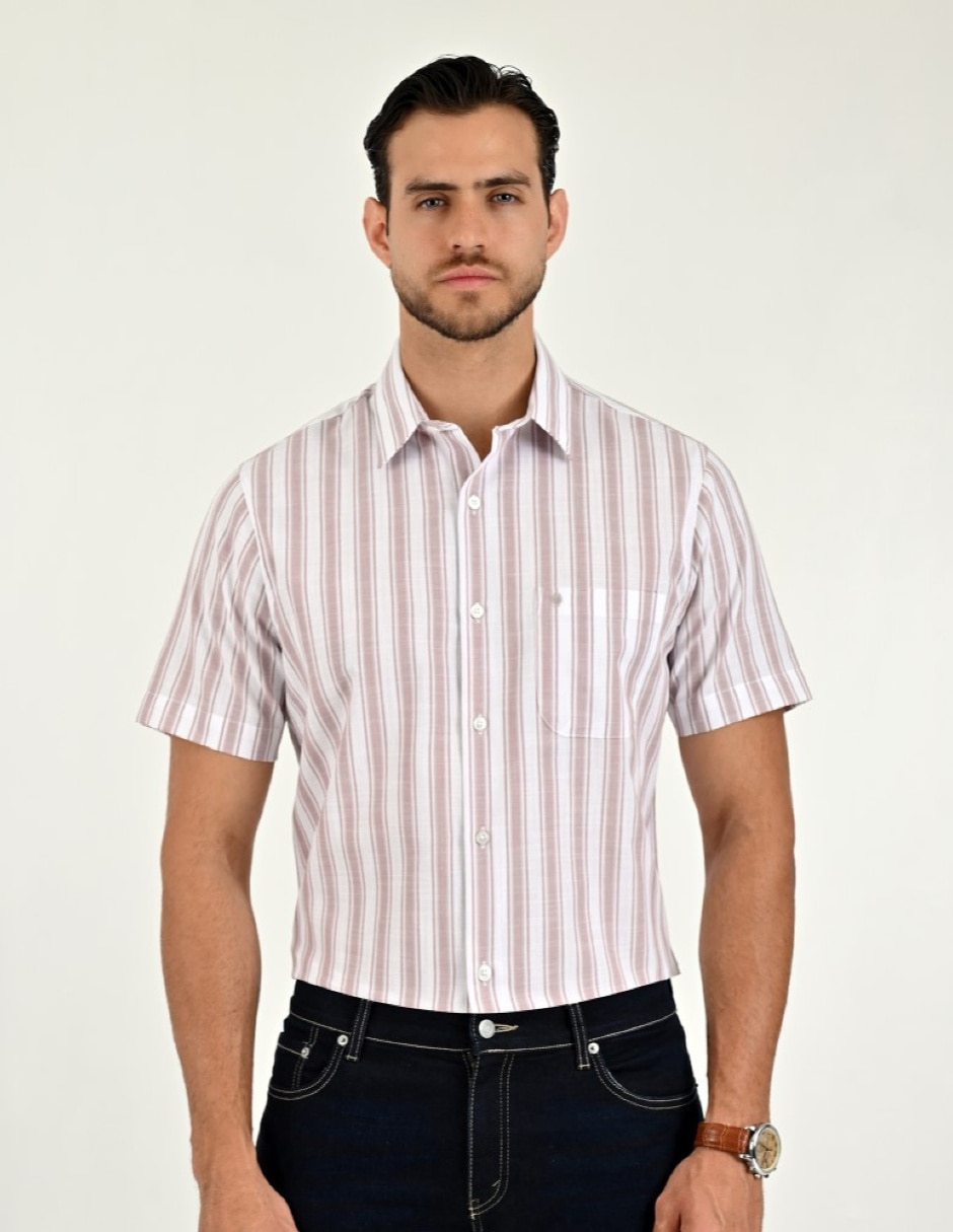Camisa casual manga corta para hombre 1