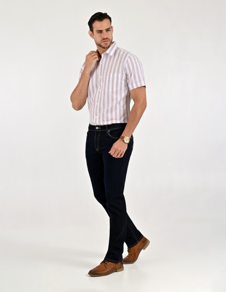 Camisa casual manga corta para hombre 5
