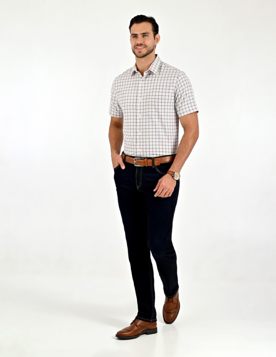 Camisa casual manga corta para hombre 4