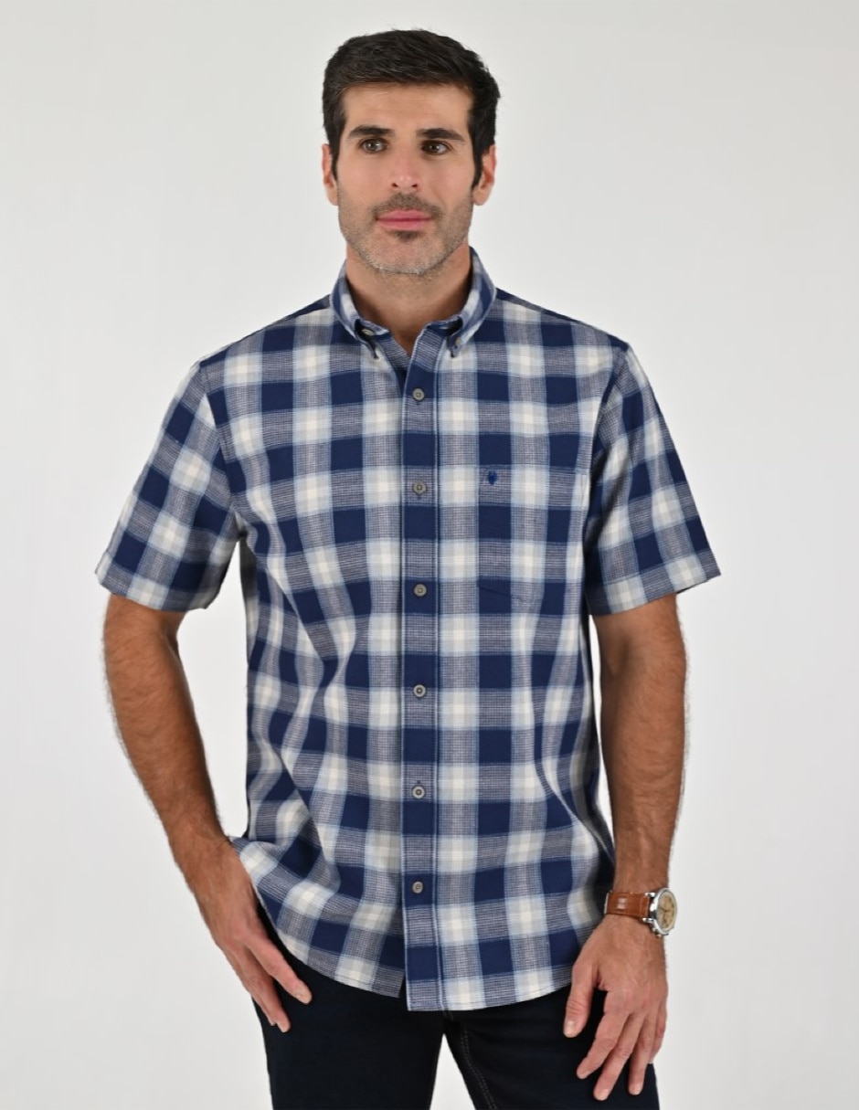 Camisa casual manga corta para hombre