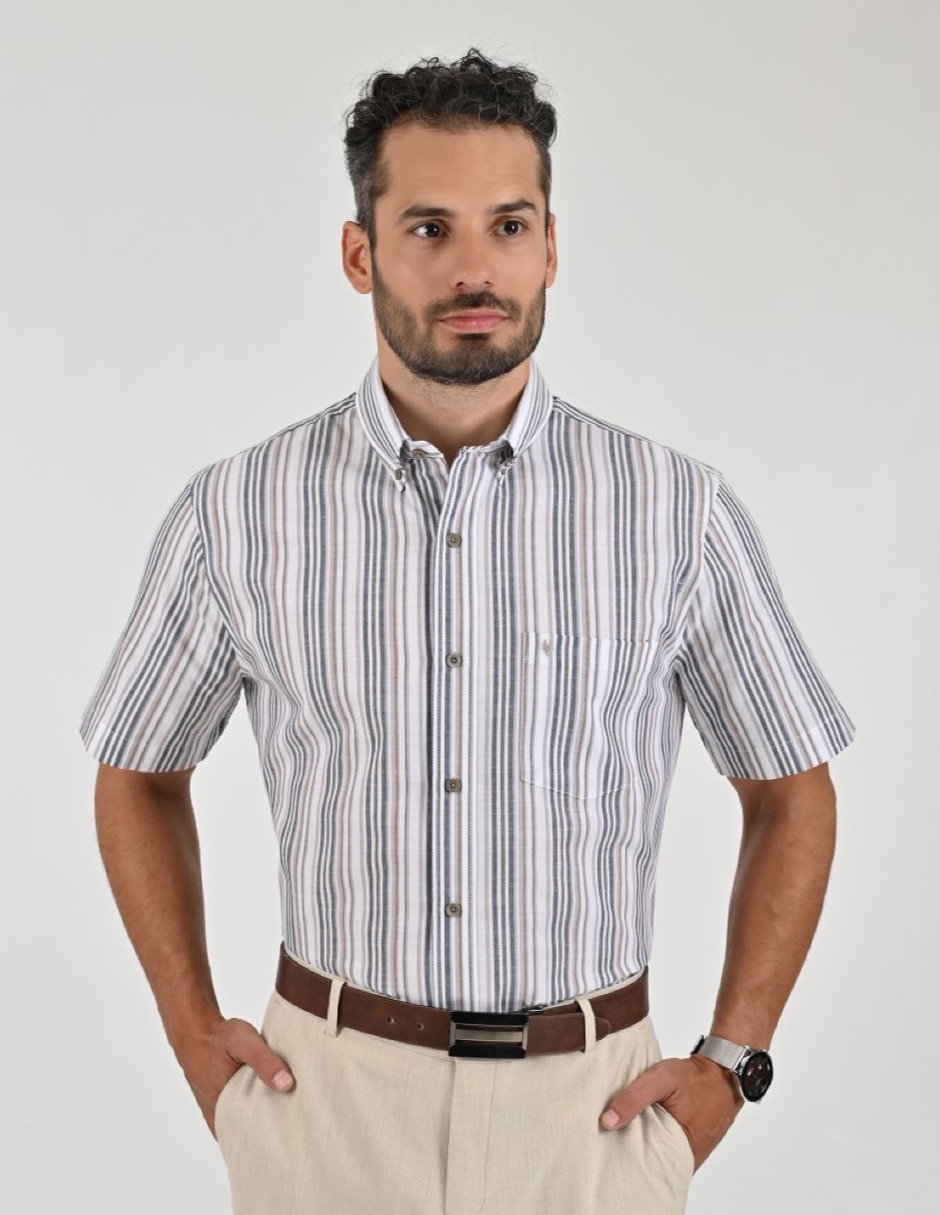 Camisa casual manga corta para hombre