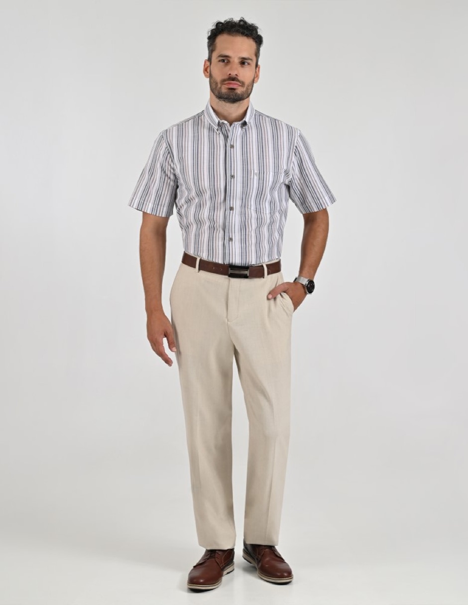 Camisa casual manga corta para hombre 5