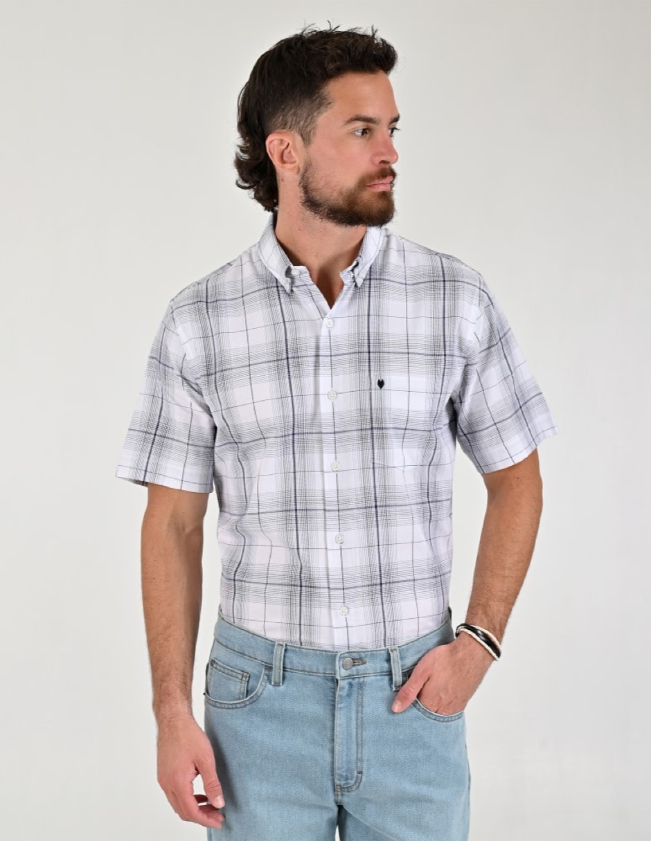 Camisa casual manga corta para hombre