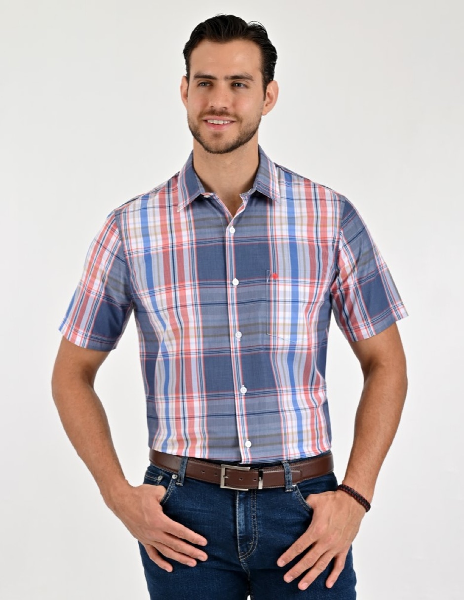 Camisa casual manga corta para hombre