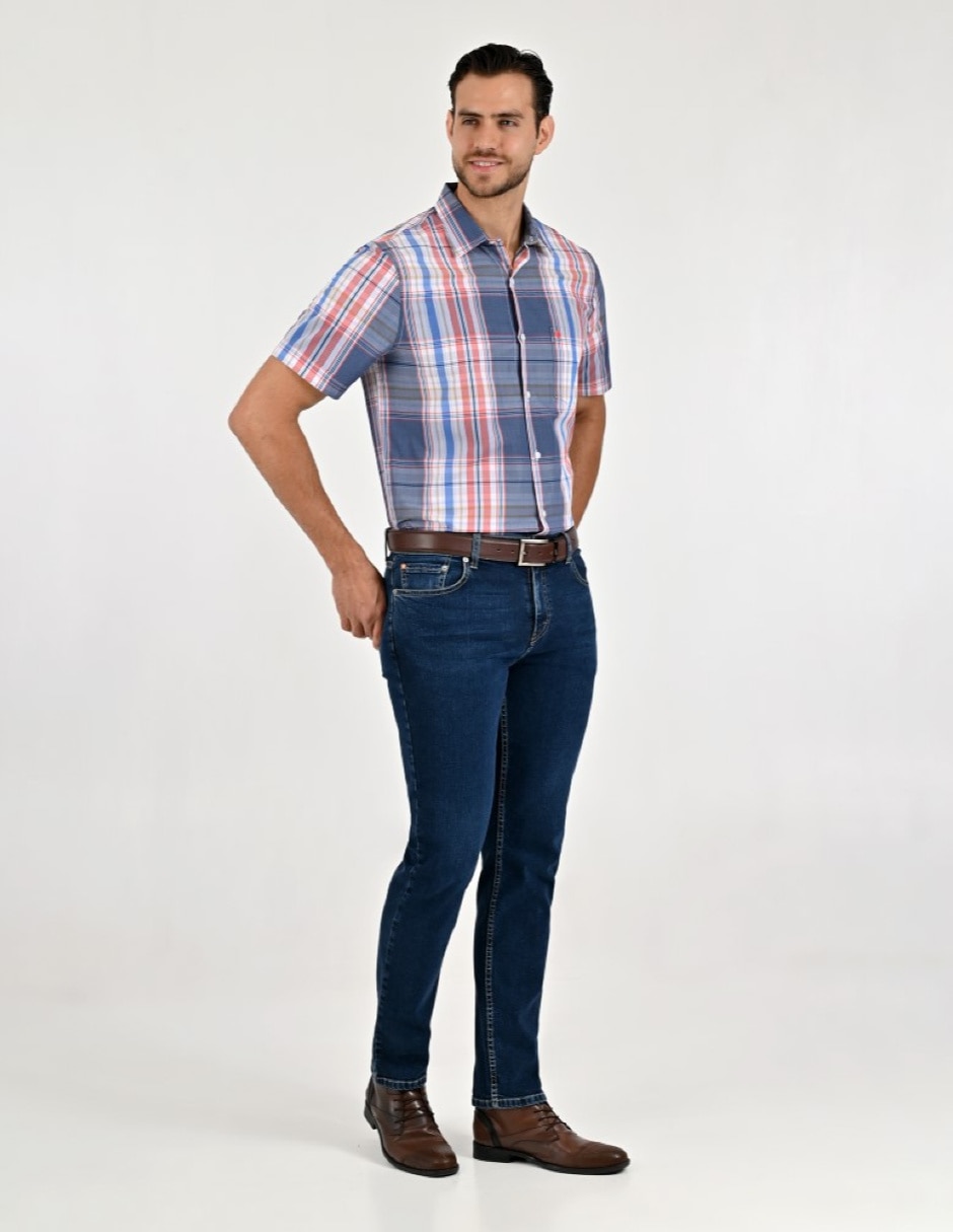 Camisa casual manga corta para hombre 5