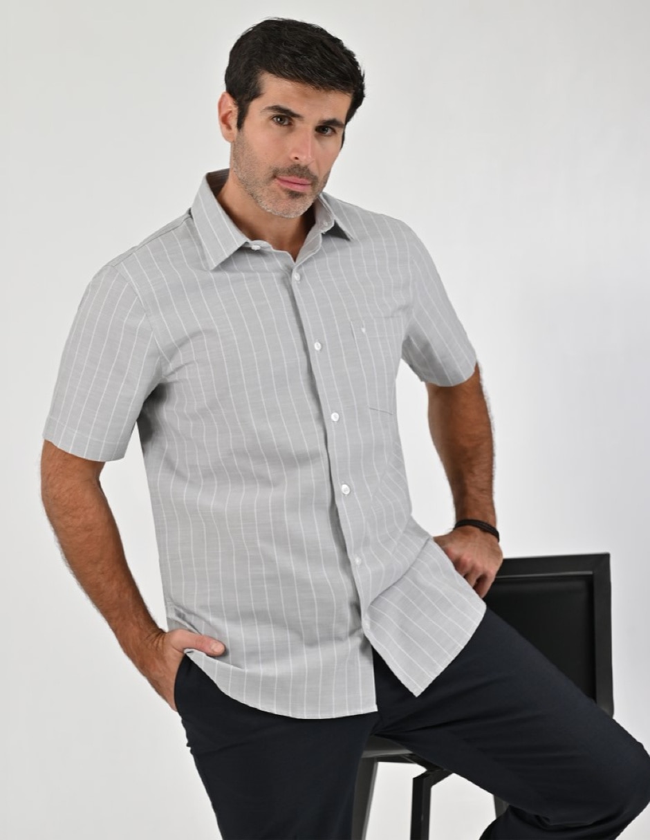 Camisa casual manga corta para hombre 6